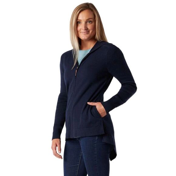 Smartwool Women's Everyday Exploration Navy Full Zip Sweater Jacket- Size Small - Picture 1 of 11